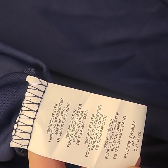 NWOT DB Studio Navy and Silver Glitter High Neck Maxi Gown - Picture 13 of 16